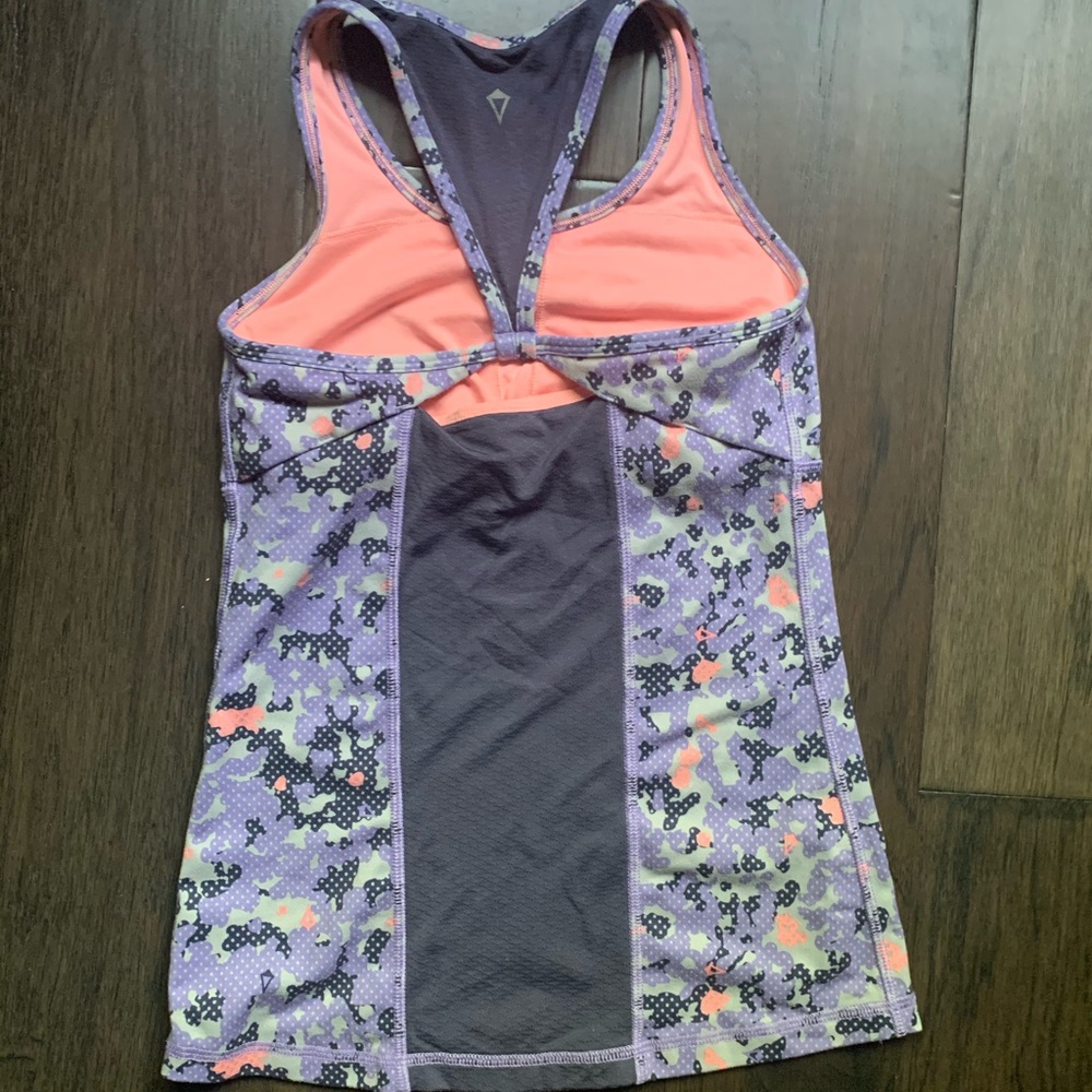 purple ivivva tank top with cutout